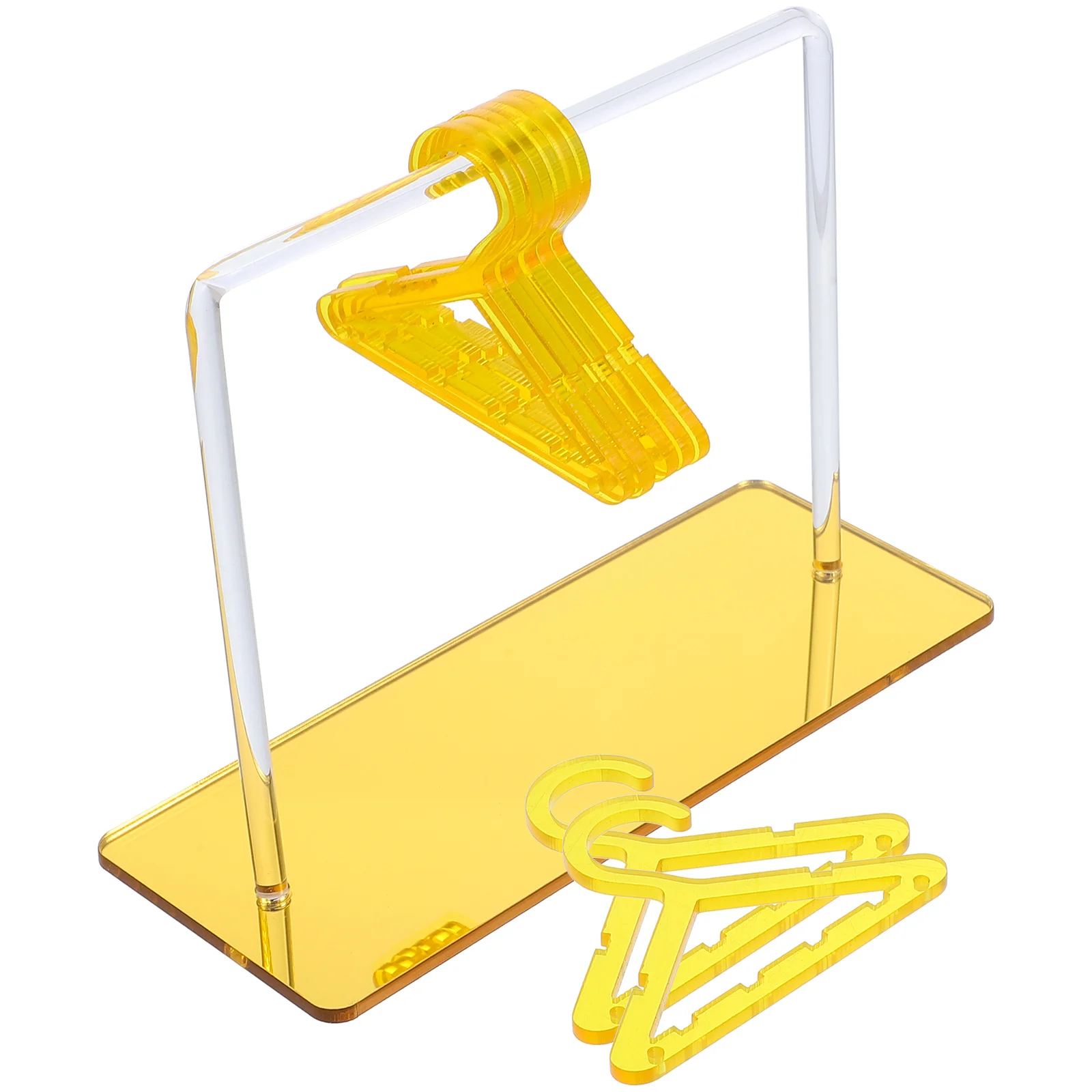 

1Set Clothes Hanger Shape Jewelry Organizer Acrylic Earring Holder Display Stand Desktop Jewelry Rack for Earrings Necklaces