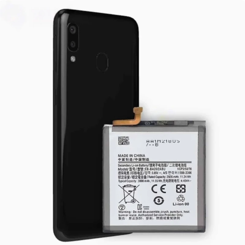 3000mAh EB-BA202ABU Replacement Battery for Samsung Galaxy A20e A202 A10E A102 A202F Mobile Phone Batteries