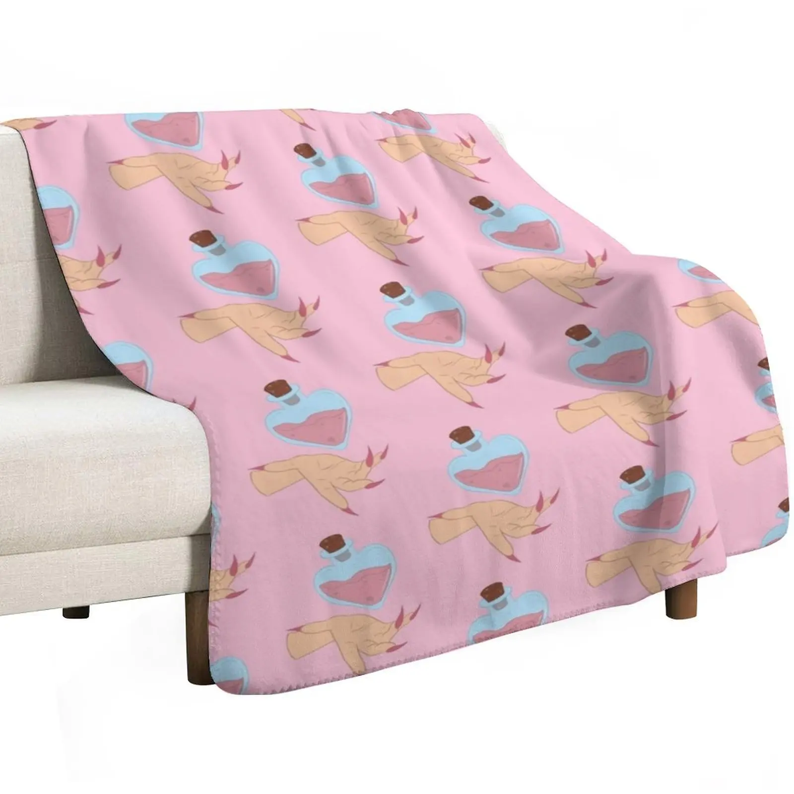 Love Potion: Charm in your Hands Throw Blanket Soft Plaid Polar Luxury Designer Designers warm for winter Beach Blankets
