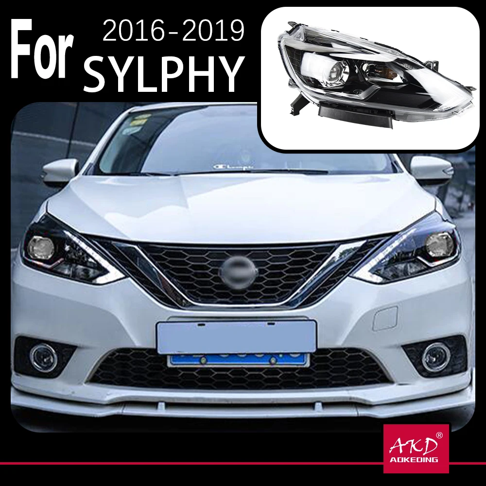 

AKD Car Model for Nissan Sylphy Headlights 2016 2017 2018 Head Lamp LED Headlight DRL Lens Headlamp H7 D2H HID Xenon bi xenon