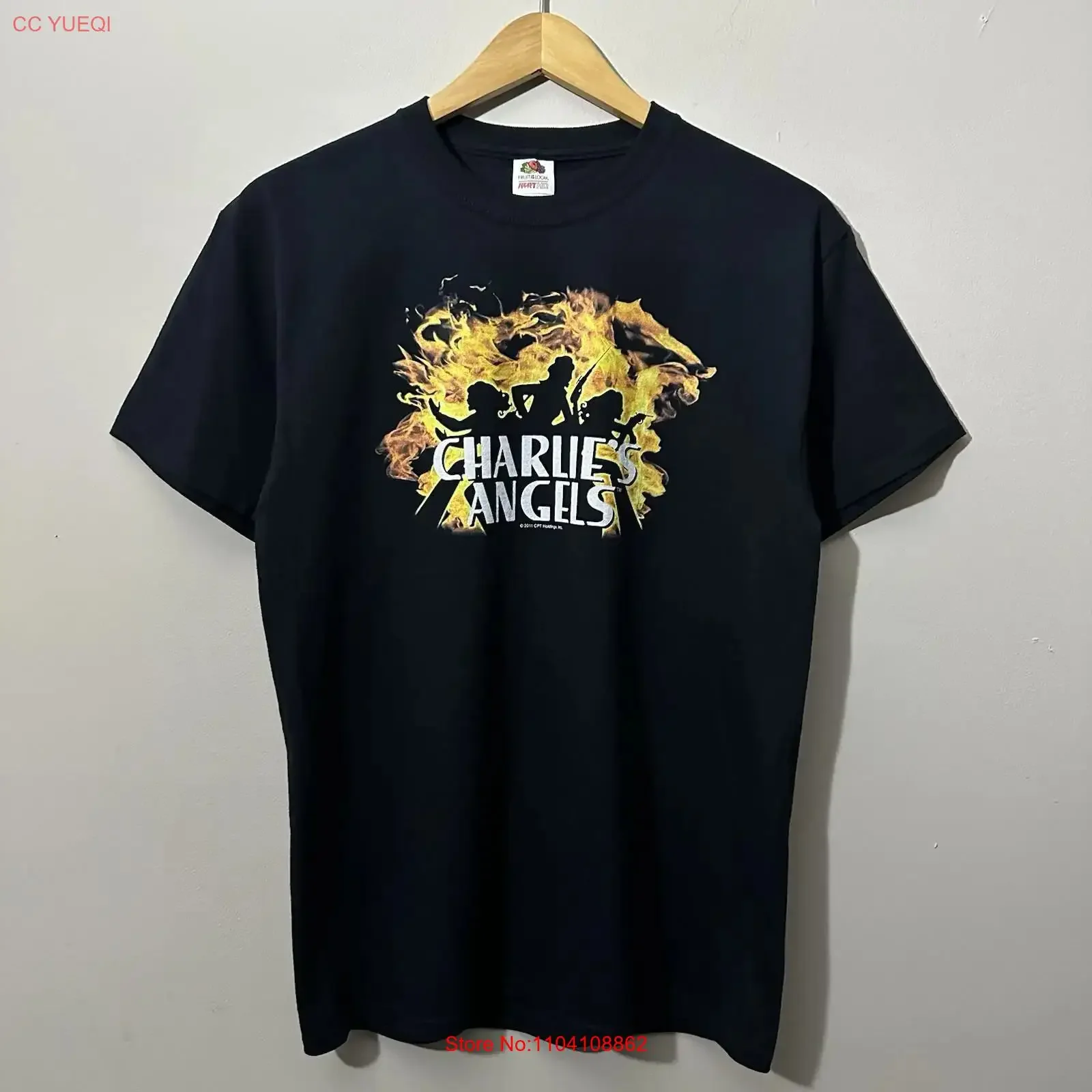 Charlie s Angels 2011 TV Series Promo T Shirt Size Medium Black vintage Washed Breathable Unisex graphic Comfortable