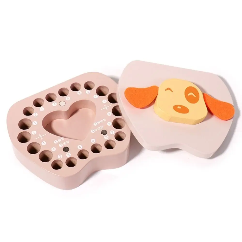 Lost Tooth Holder Cute Baby Tooth Box Zodiac Collection Breast Teeth Storage Case Gift Wooden Milk Teeth Organizer Kids