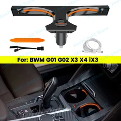 11 Colour Cup Holder Lights For BMW X3 X4 iX3 G01 G02 X3M X4M Car Water Cup Lamp Indoor Ambient Light Decoration Refit Accessory