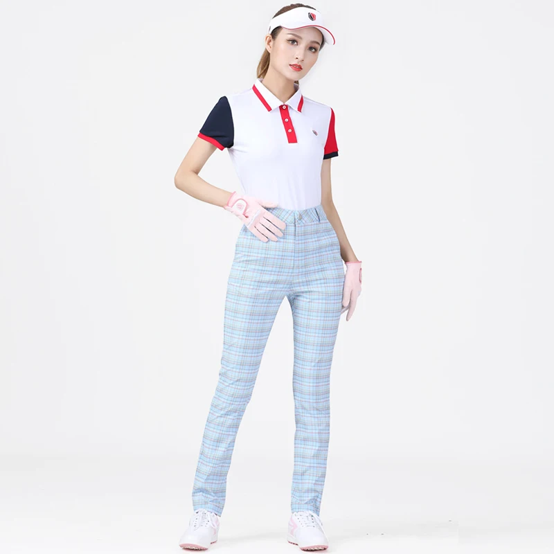 Summer Women\'s New Golf Pants Casual Elastic Quick Drying Slim Fit