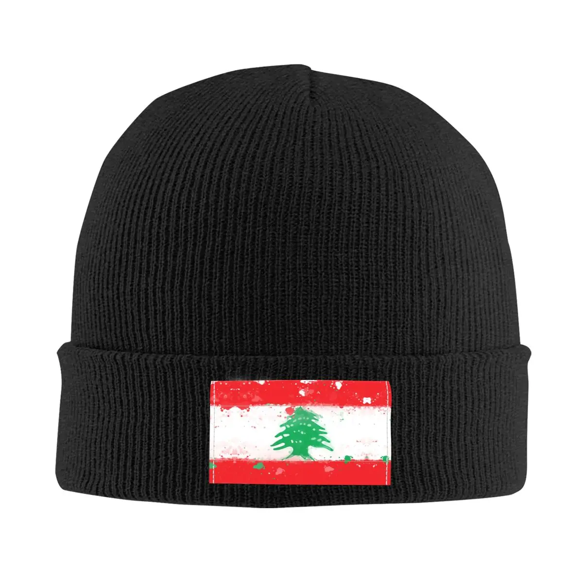 Lebanon Grunge Flag Knitted Caps Women's Men's Skullies Beanies Autumn Winter Hat Acrylic Casual Caps