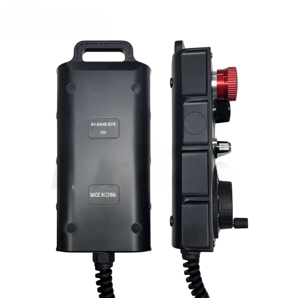 AV-EAHS-894 MPG Handwheel HS Series Manual Pulse Generator Handheld Controller Emergency Stop Button for CNC Machine