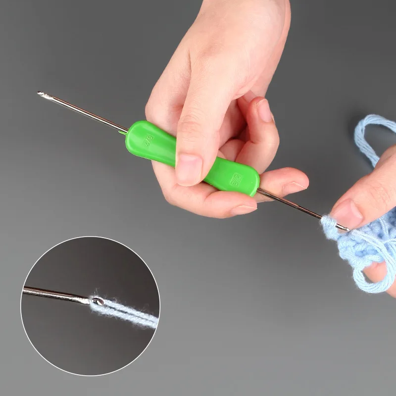 1-4pcs Double Ended Crochet Hook Plastic Shank Metal Home Use Sweater Shoe Hat Tool Needles Crochet For Knitting And Accessories