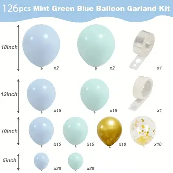 133件式海軍藍和銀色氣球拱門裝飾套裝,含星爆氣球,適用於畢業典禮、婚禮週年紀念、生日裝飾 10 最佳銷售 畢業裝飾 - №10