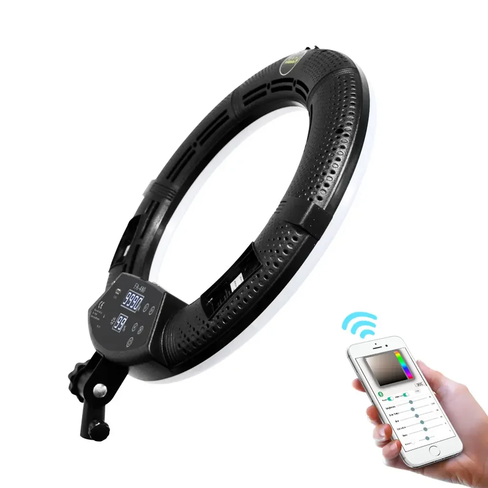 

Yidoblo FA-480 BLUETOOTH APP Control Ring Light LED Camera Photo Studio Ring Lamp Photography Touch Screen Ring Lamp 2800K-9900K