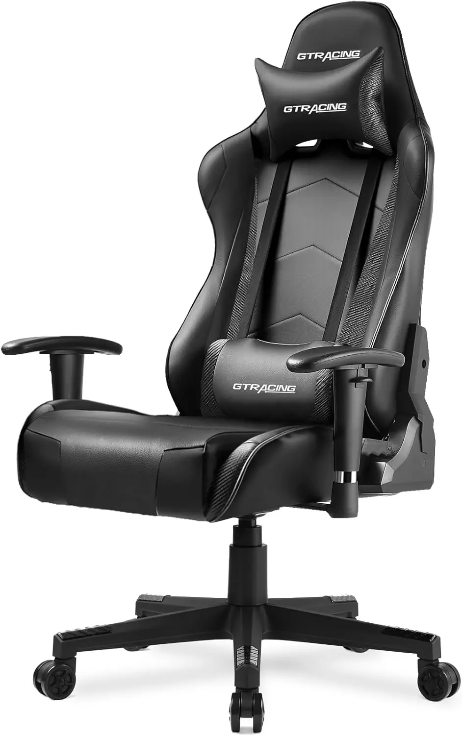 

Gaming Chair with Reclining Backrest, Adjustable Height and Swivel Base, Ergonomic Computer Chair Headrest and Lumbar Support