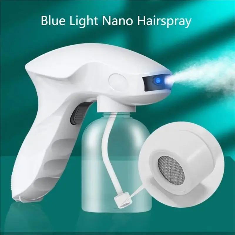 WORTHOWN-Handheld Rechargeable Electric Nano Atomizer Sprayer, Blue Light Disinfection Mist Sprayer Spray Machine For Home Car C