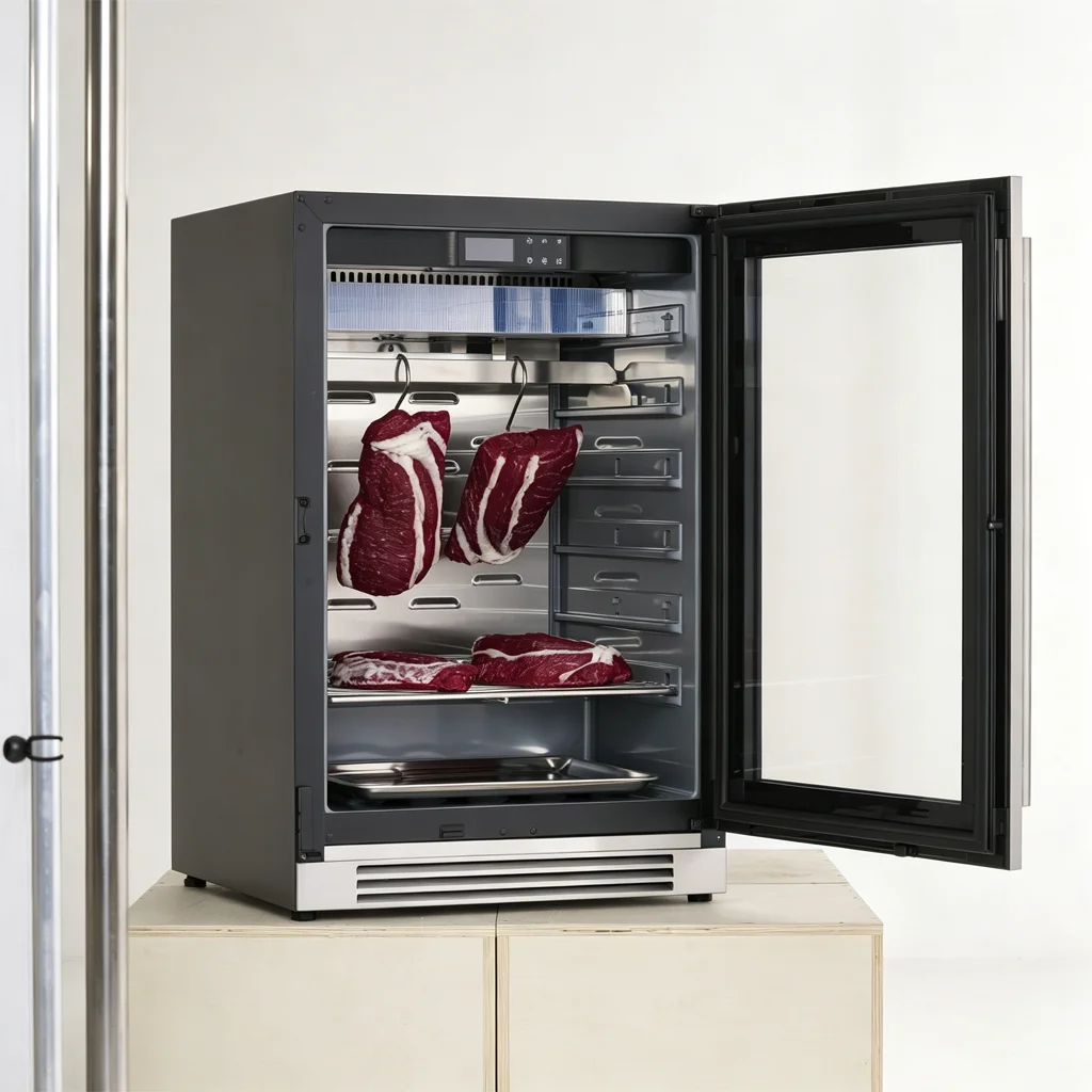 3.78 Cu.ft Dry Age Fridge 107L Beef Mature Cabinet bar counter Embedded Steak Machine For Western restaurants/steakhouses/high-end restaurants/private kitchens