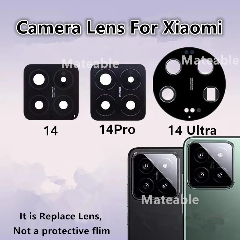 

14Ultra 14Pro For Xiaomi Mi 14 Ultra Pro Mi14 Camera Lens Glass Repair Rear Housing Replace Repair Parts