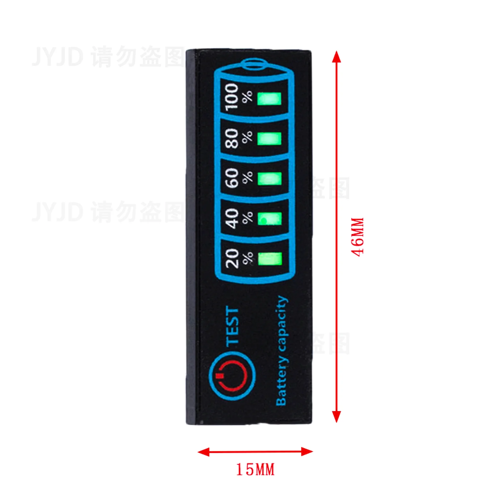 DC5V-30V 2-8S Battery Level Indicator Ternary Lithium Battery Lithium Iron Phosphate Lead-Acid Battery Capacity Display Tester