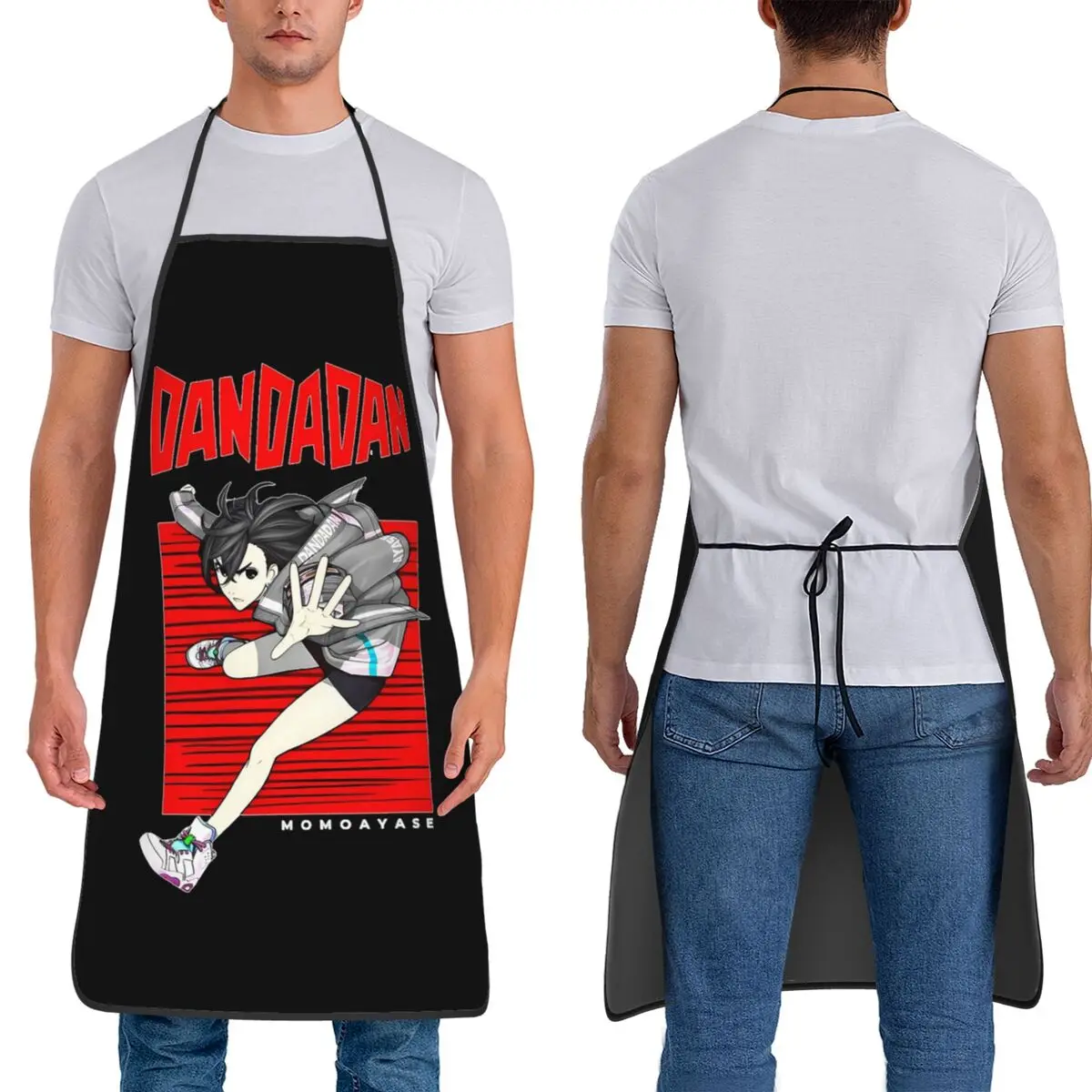 

Фартук Momo Ayase для шеф-повара, приготовления пищи, выпечки, нагрудник без рукавов, кухонный фартук для чистки для женщин и мужчин, живопись