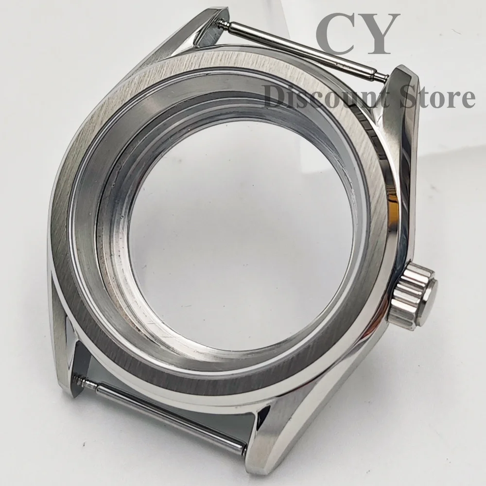 

NH35 Серебристый корпус для часов из нержавеющей стали 38 мм Сапфировое стекло Корпус 10ATM подходит для механизма NH34 NH35 NH36 NH38 NH70 NH72 ETA2824 PT5000