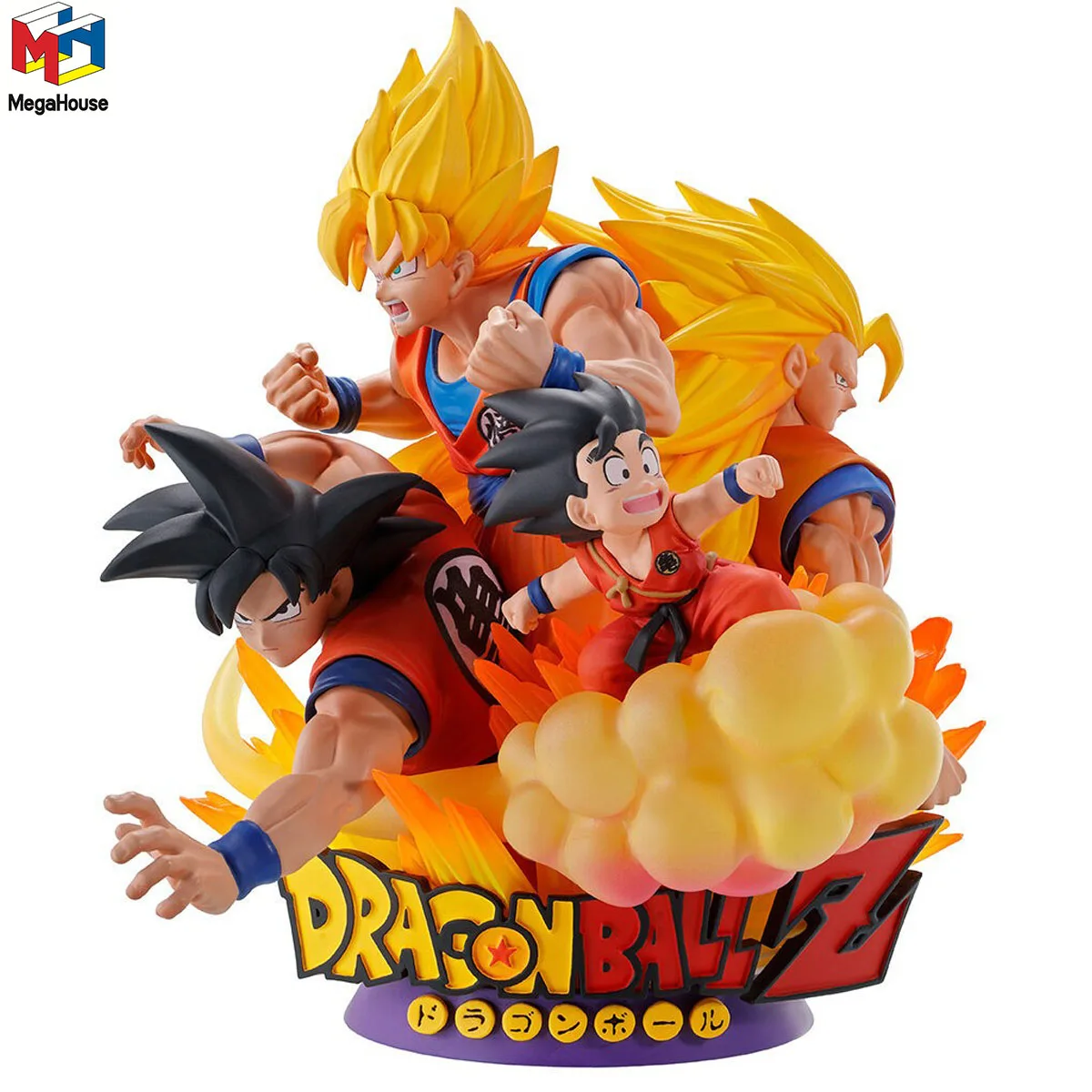 In Stock Original MegaHouse Puchirama DX Dragon Ball Z Son Goku Son Goku SSJ Son Goku SSJ3 Dra Dracap RE BIRTH 01 Anime Figure