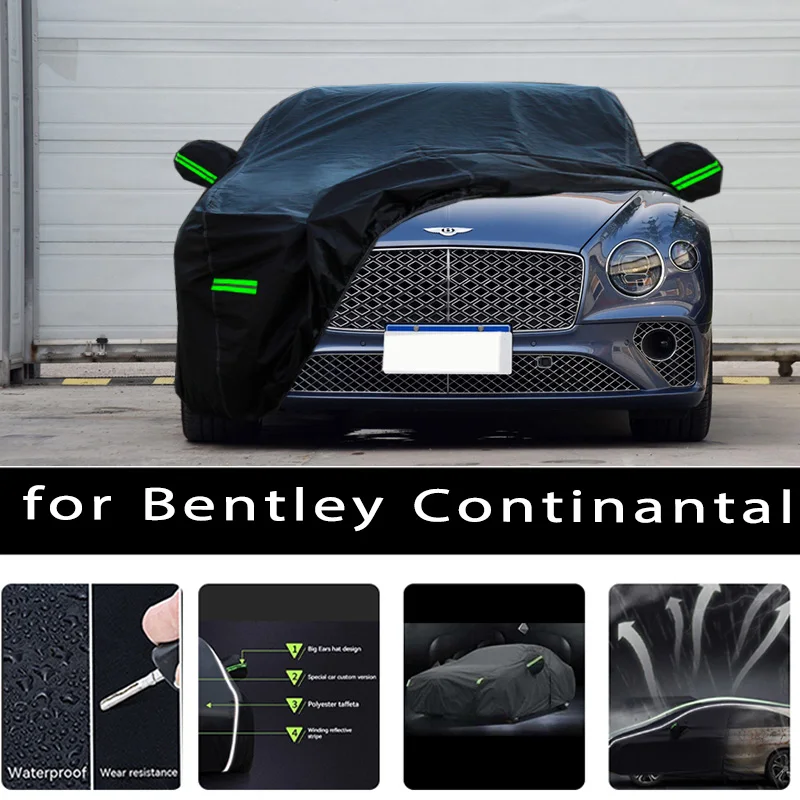 

For Bentley Continantal Car Covers Outdoor Waterproof Sun Rain Snow Protection UV Auto Cover 190T Car Protective Full Covers
