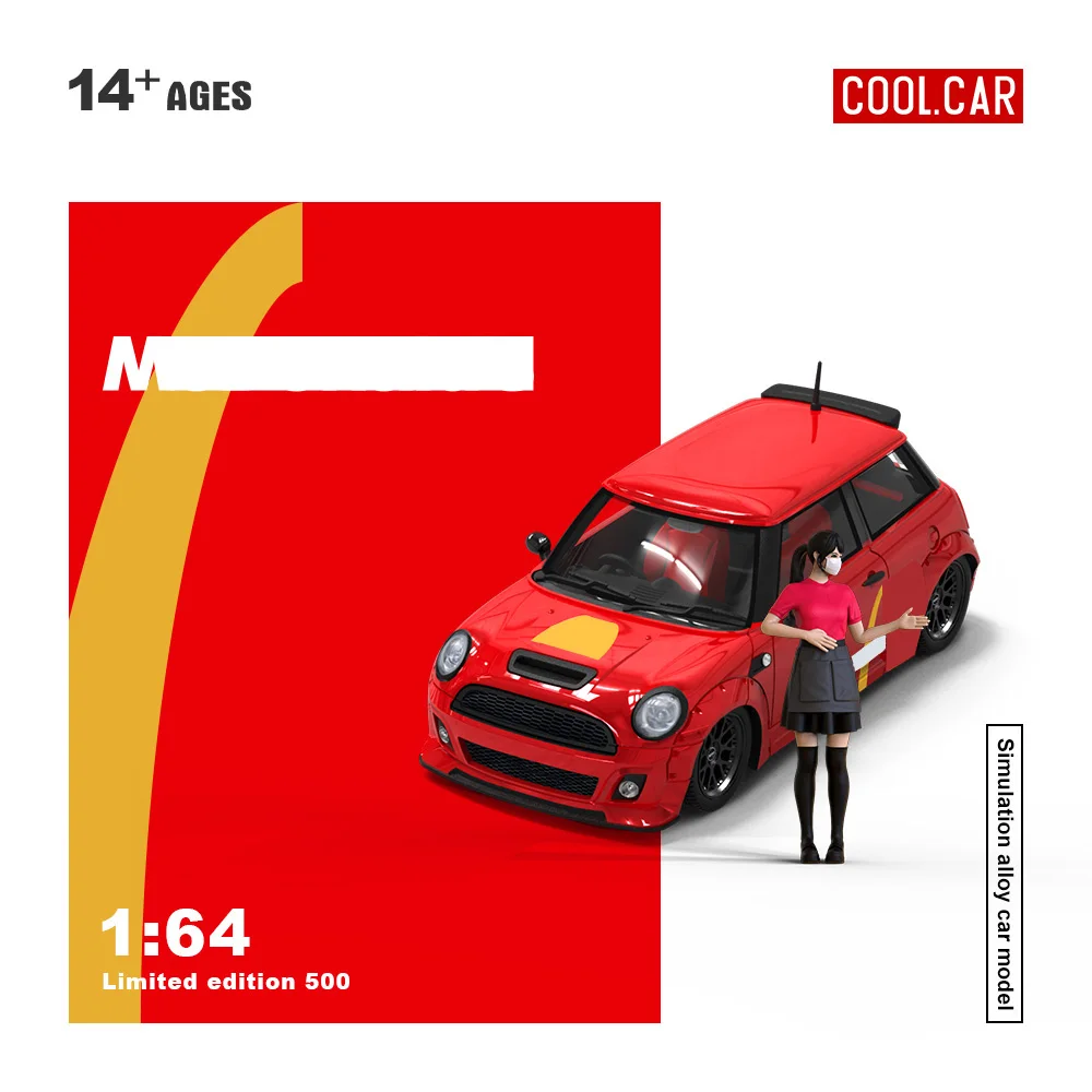 Cooles Auto 1:64 Red Painting Simulation Legierung Automodell, Action- und Spielzeugfigur für Sammlung, Display und Geschenk