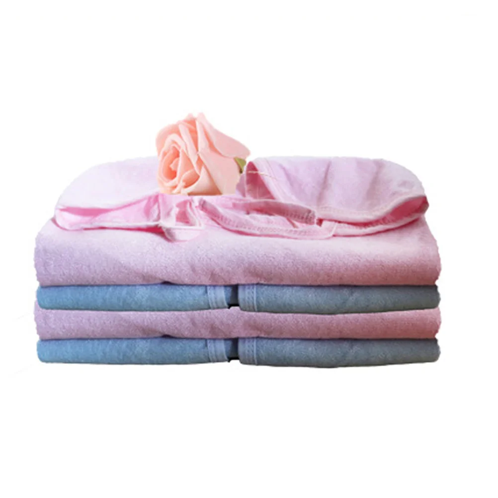 

Bamboo Fiber Waterproof Adult Bib 50x90cm L Pink Soft Reusable Stain Free for Elderly Patients Meal Protector