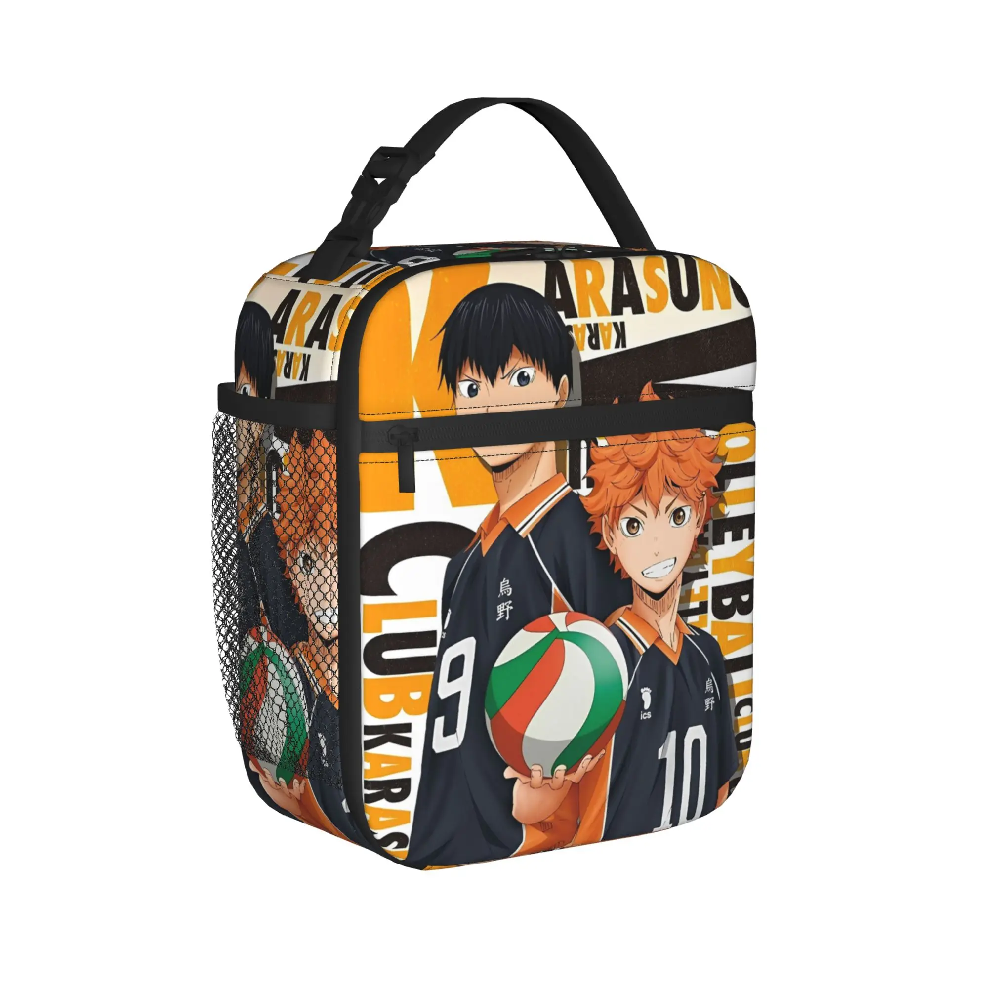 Haikyuu  Insulated Lunch Bag Large Volleyball Anime Meal Container Cooler Bag Tote Lunch Box Office  Travel Food Bag