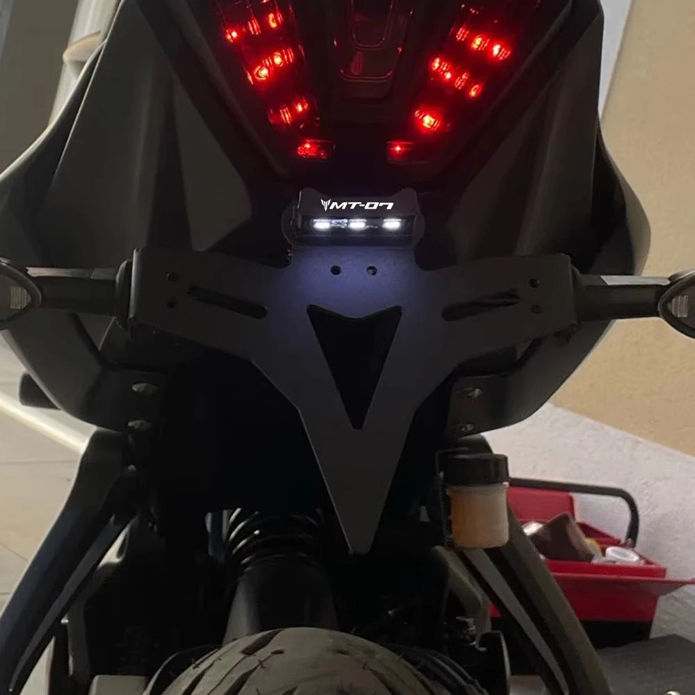 

For Yamaha MT07 MT 07 2013 - 2024 2025 Motorcycles Accessories License Plate Holder Tail Tidy Fender Eliminator Bracket MT-07