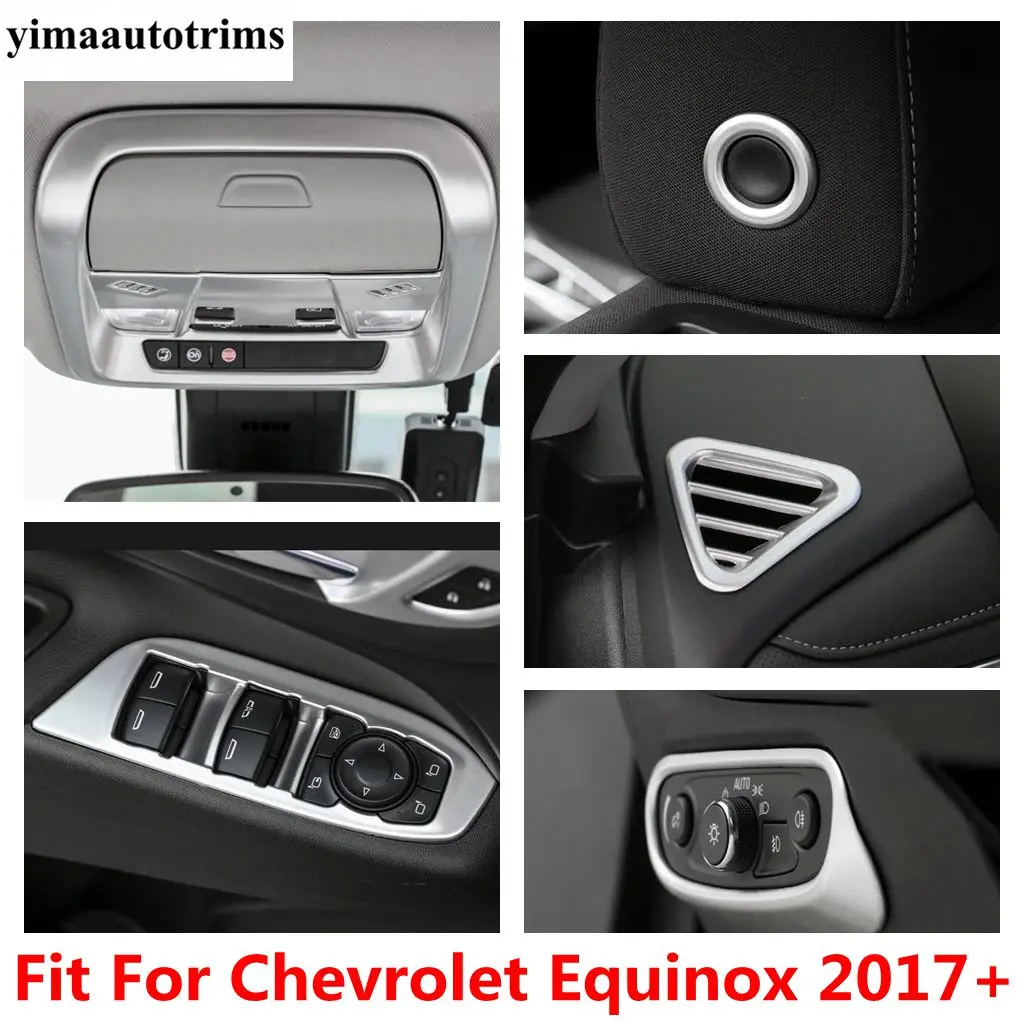 

Dashboard Air AC / Head Light / Window Lift / Seat Pillow Button / Read Lamp Cover Accessories For Chevrolet Equinox 2017 - 2023