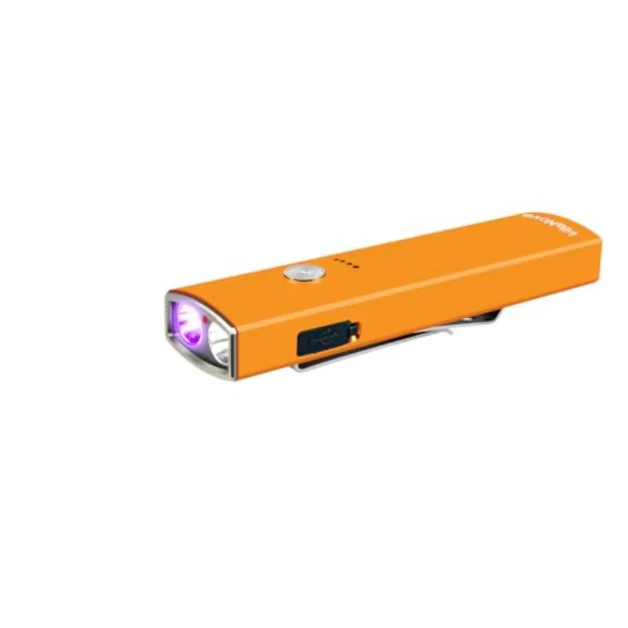 

EDC Flashlight, 1000 Lumens Pocket Flashlight with Class 1 Red Laser, UV and White LED Combo, Rechargeable Flat Flashlight for