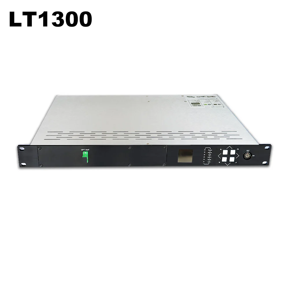 1550nm FTTH Modulation Optical Transmitter LT1300 10dBm High Power SM Fiber Modem Fiber Optic Dual Power RF to Fiber Converter