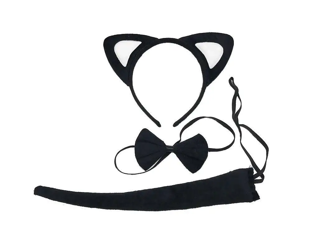 Weißes und schwarzes Katzen-Tutu-Kleid für kleine Mädchen, ein fantasievolles Tierkostüm für Kinder und Kleinkinder, ideal für Halloween oder Karneval, mit Ohren, Stirnband und Schwanz. – Detail 16