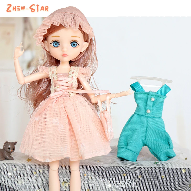 26 cm BJD Pop Aankleedkleding Set 11 Gewrichten Beweegbare Schattige Pop Prinses Meisjes pop kinderen Speelhuis DIY Speelgoed Verjaardagscadeau