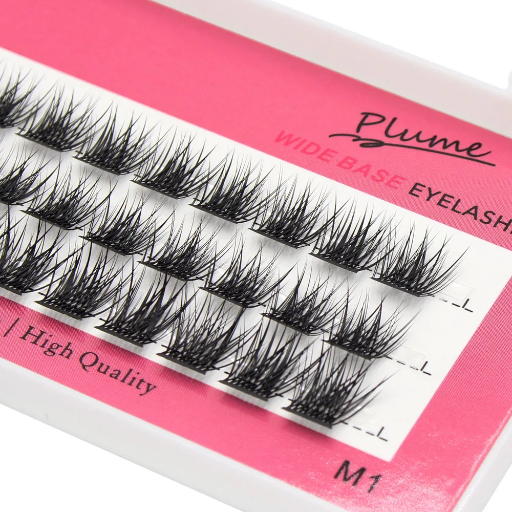 Wholesale 3D Fluffy Single Cluster False Lashes Premade DIY Eyelash Bundle Soft Ribbon Eyelash Bundle Eyelash Makeup Tool