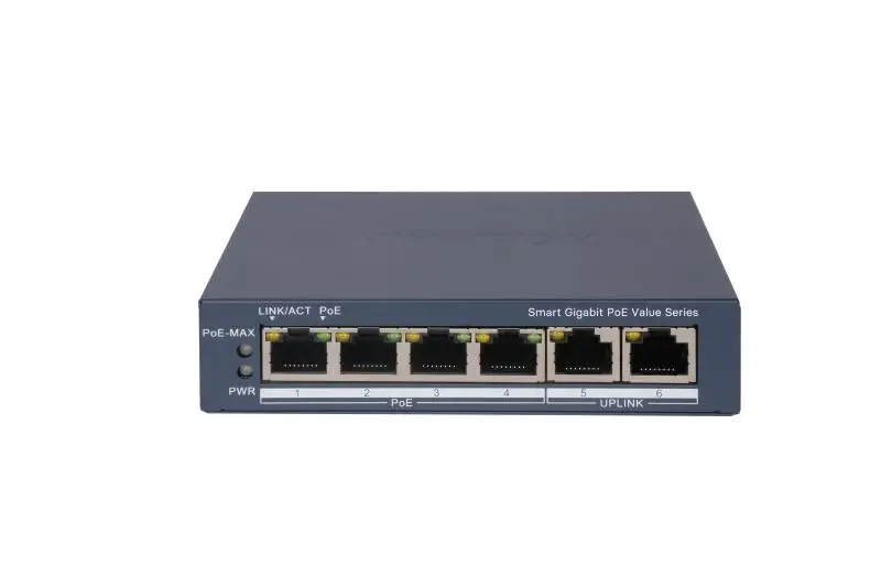 

Original HIkvision DS-3E1506P-EI/M 4 Port Gigabit Smart POE Switch Support STP/RSTP Loop prevention