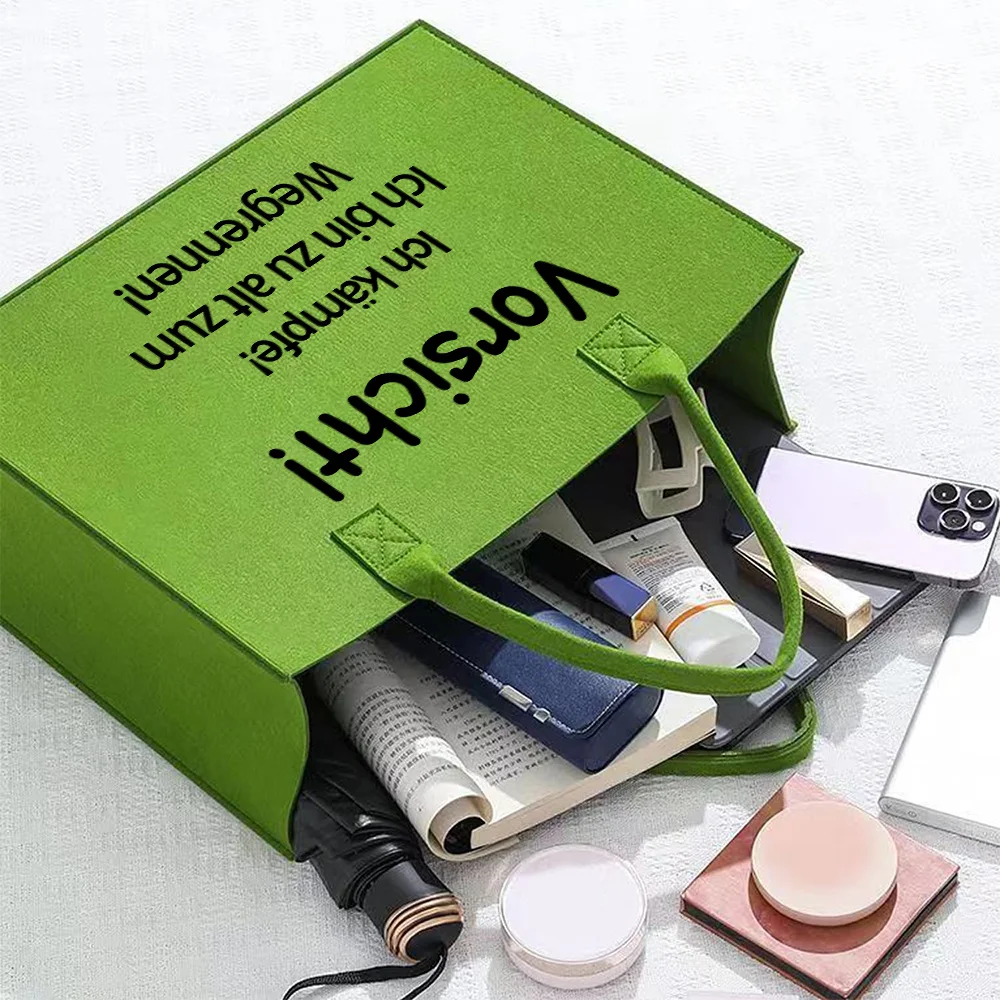 

Женская войлочная сумка-тоут, сумка для покупок, на день рождения, свадьбу, день матери, выпускной, для медсестер, на Хэллоуин, Рождество, для путешествий, пляжа, работы