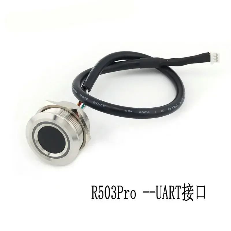 

R503Pro large-capacity round fingerprint recognition module, stainless steel metal threaded shell, serial port\ USB can be