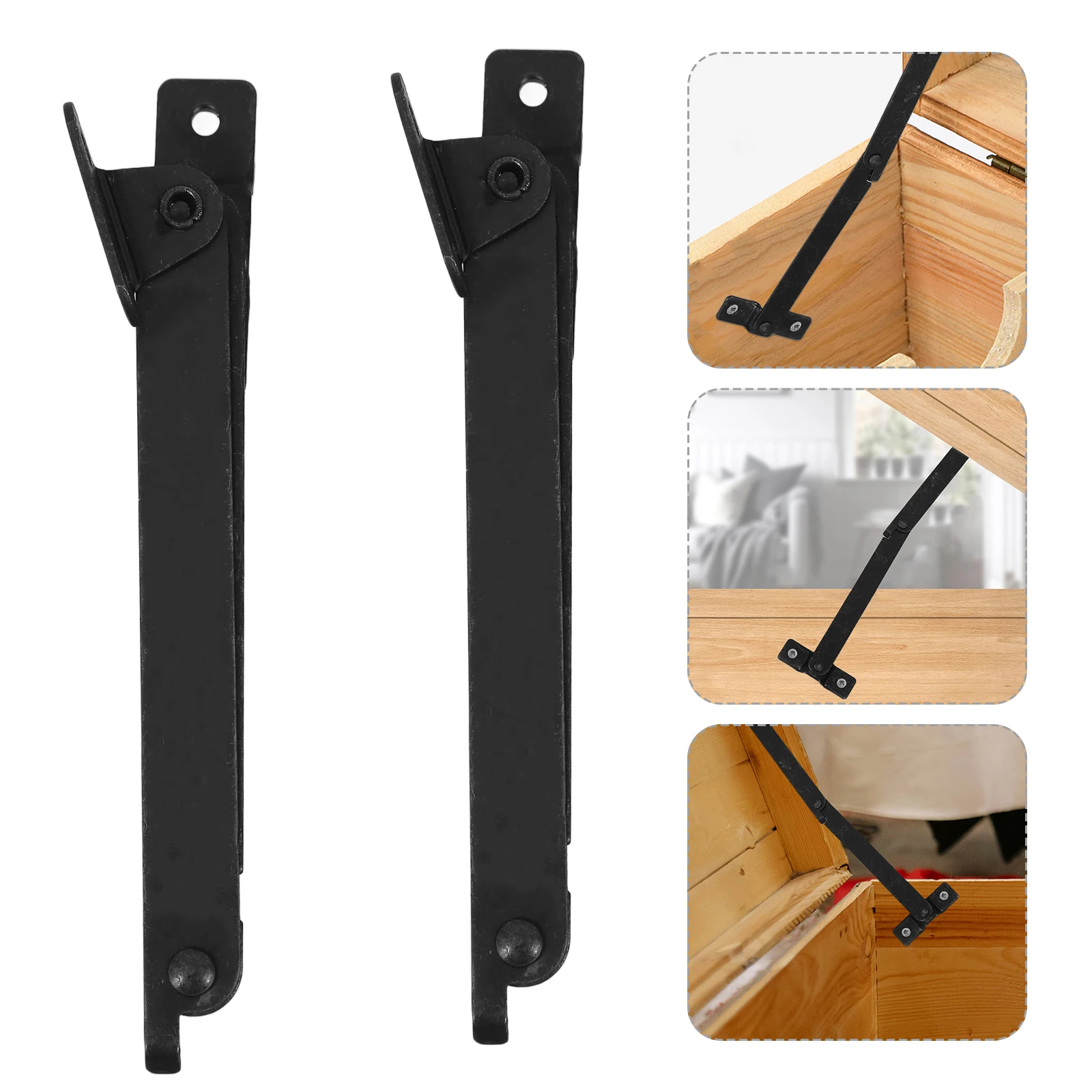 

2 Pcs Hinge Adjustable Support Hinges for niture Folding Heavy Duty Drop down Lid Cabinets Gift Box
