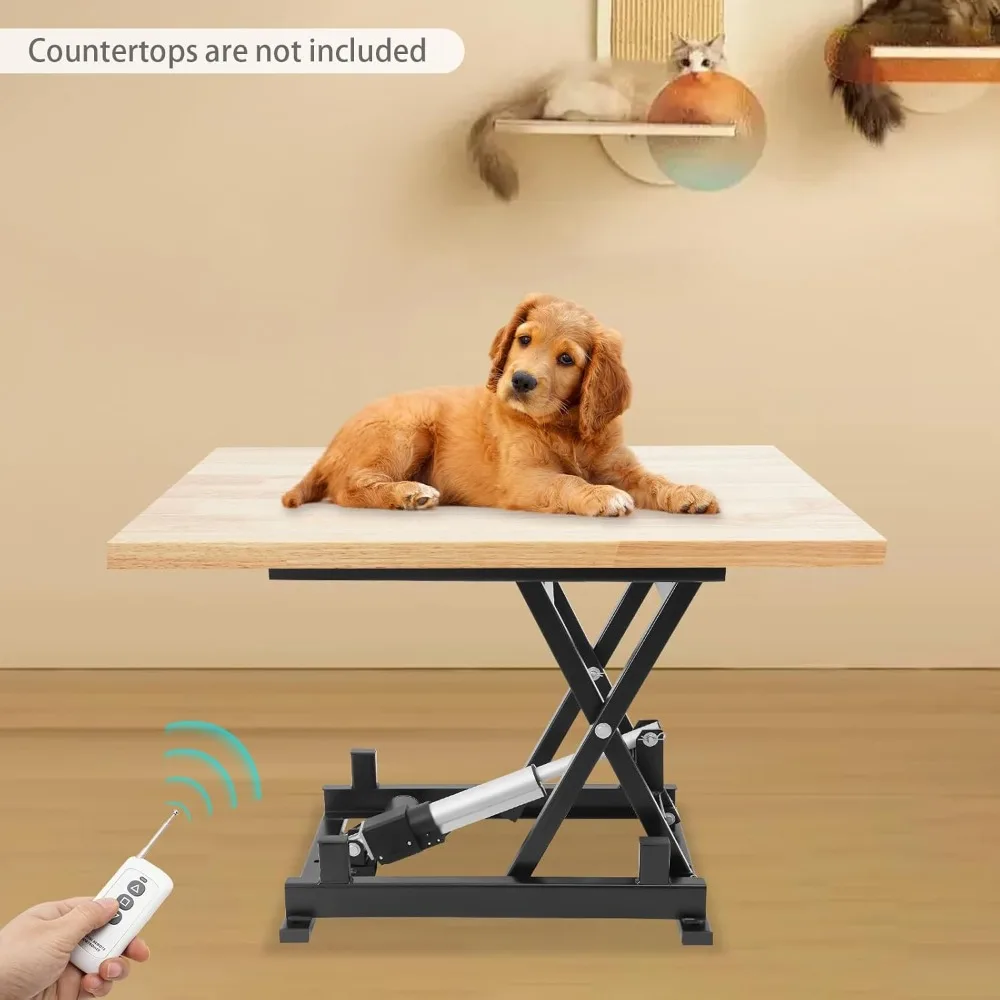 Tavolo elevatore elettrico a forbice con telecomando, tavolo elevatore idraulico a forbice singola con capacità di 250 libbre, altezza di sollevamento 8,27-22,83 pollici