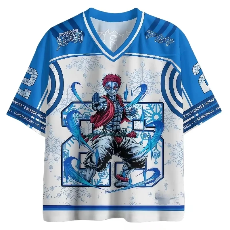 Summer Fashion Anime Casual Sports Jerseys Demon Slayer Blade Suitable for Both Men and Women