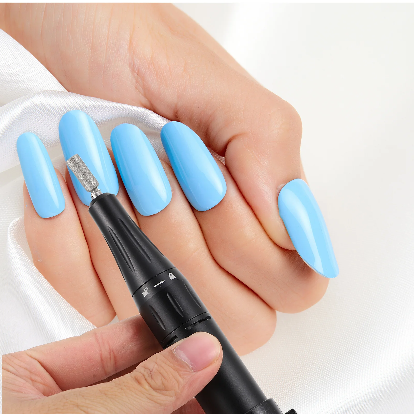 Electric Nail Drill Pen Rechargeable USB Powered Manicure Grinding Tool for Fingernail Polishing Portable Nail Art Trimmer