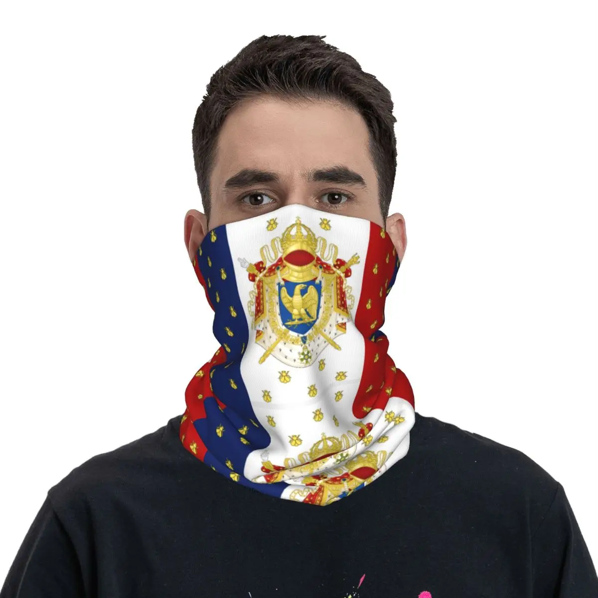 Napoleonic French Flag Bandana y2k Cool Balaclava Spring Riding Fishing Windproof Bicycle Mask Seamless Soft Face Masks