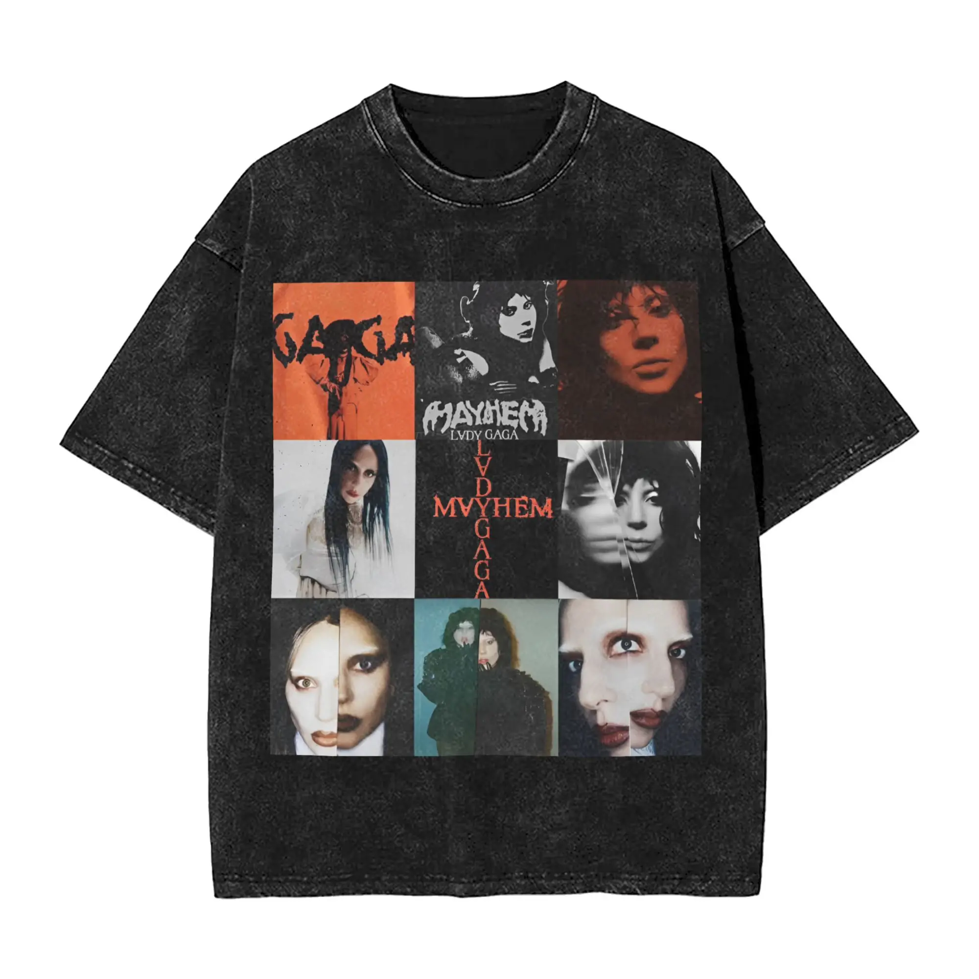 

Lady Gaga Mayhem T-Shirts for Men Concert Tour Novelty Cotton Tees Round Neck Short Sleeve T Shirts Printing Clothes