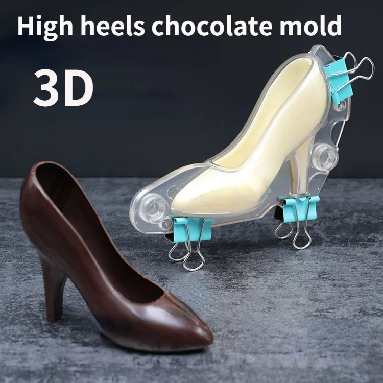 

3D Chocolate Mold Plastic Mini High-heel Shoe Shape Candy Sugar Paste Valentine's Day Cake Decoration