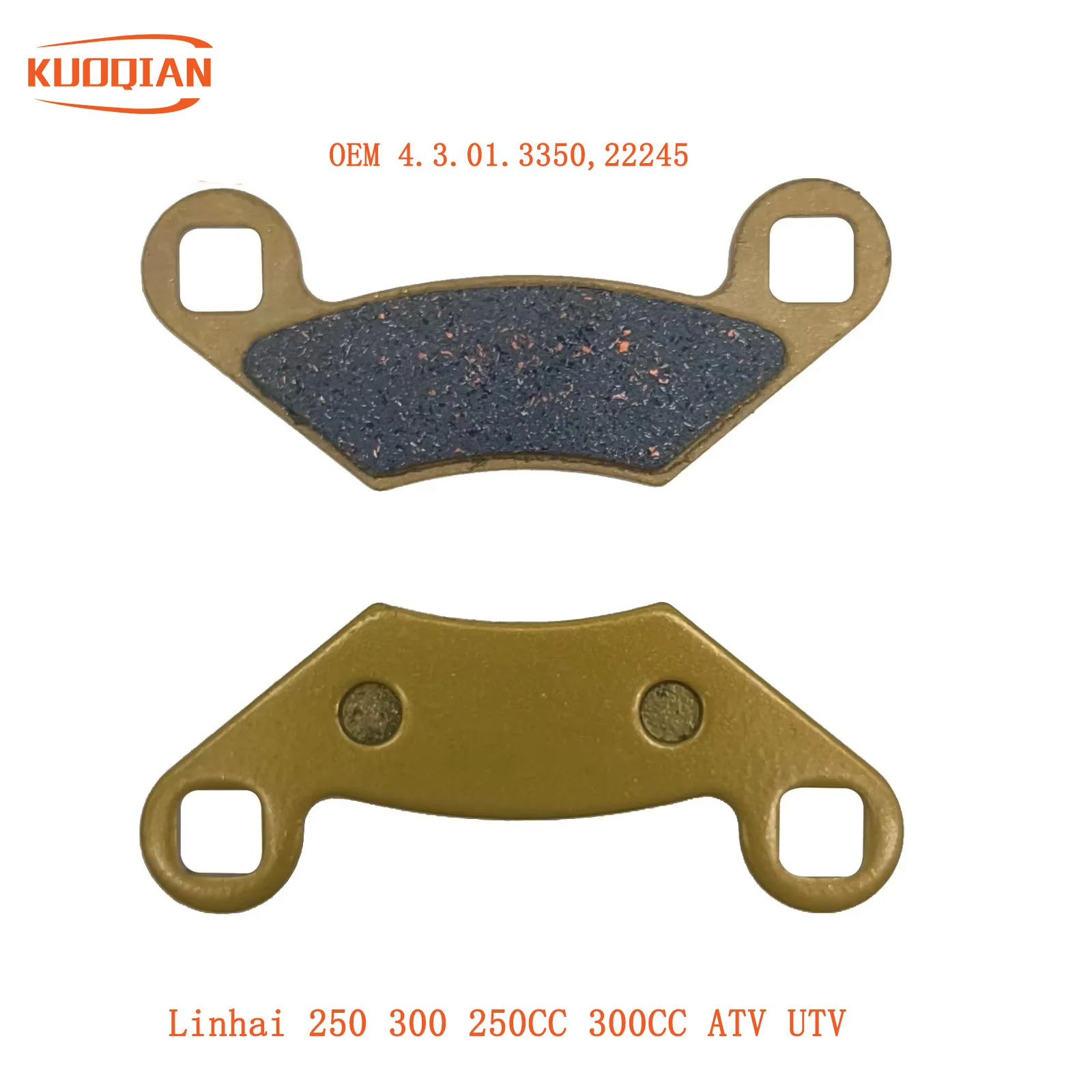 

BRAKE PAD SET Linhai 400 500 front rear INSIDE/OUTSIDE PAD FOR FRONT BRAKE CALIPER LINHAI 22245 FA159 4.3.01.3350,LU0192