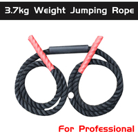 3.7kg Weighted Professional Jumping Rope Skipping Fitness Equipment Gym Loose Weight Training Boxing Sports Exercises Adjustable