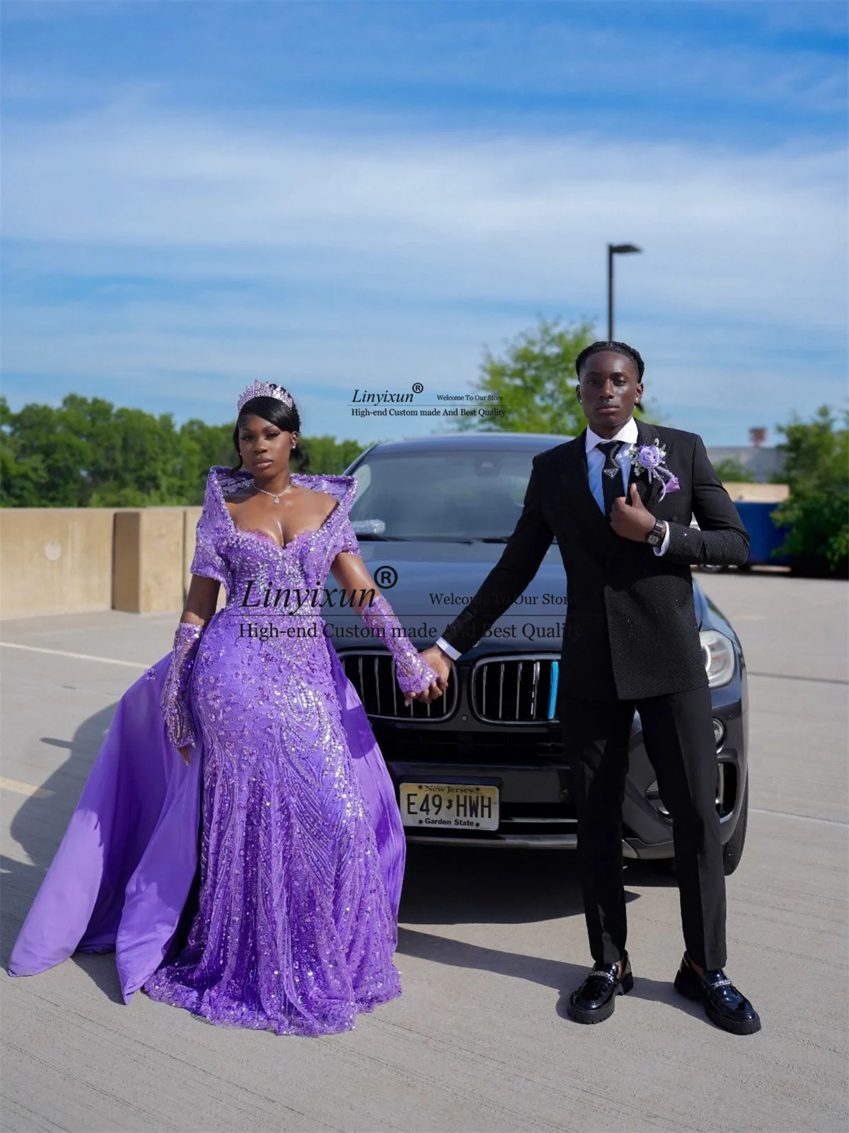 Glitter Sequin Mermaid Prom Dresses Wit Off Shoulder Customized African Evening Party Gown Aso Ebi Long Women robes de soirée