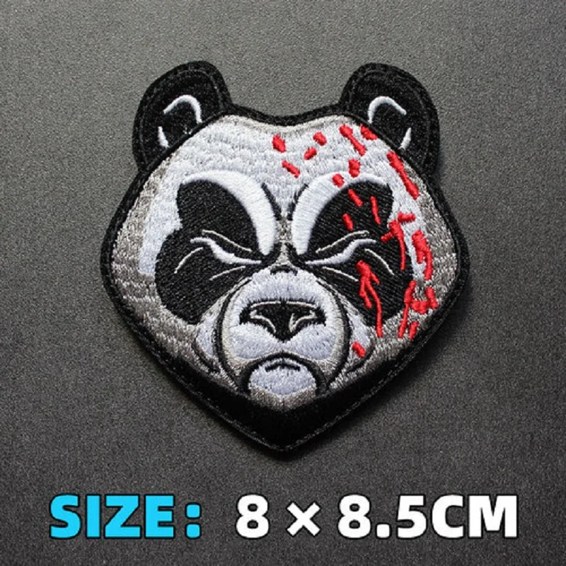 New Military Delicate 3D Embroidered Animal Dragon Arm Tiger Head Tactical Badge Wolf Roar Armband With Hook Back For Backpack C