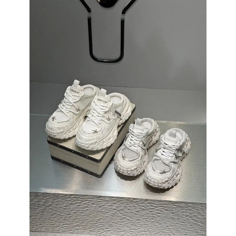 Men's shoes new luxury breathable casual shoes with thick sole and height increasing sports retro men's shoes