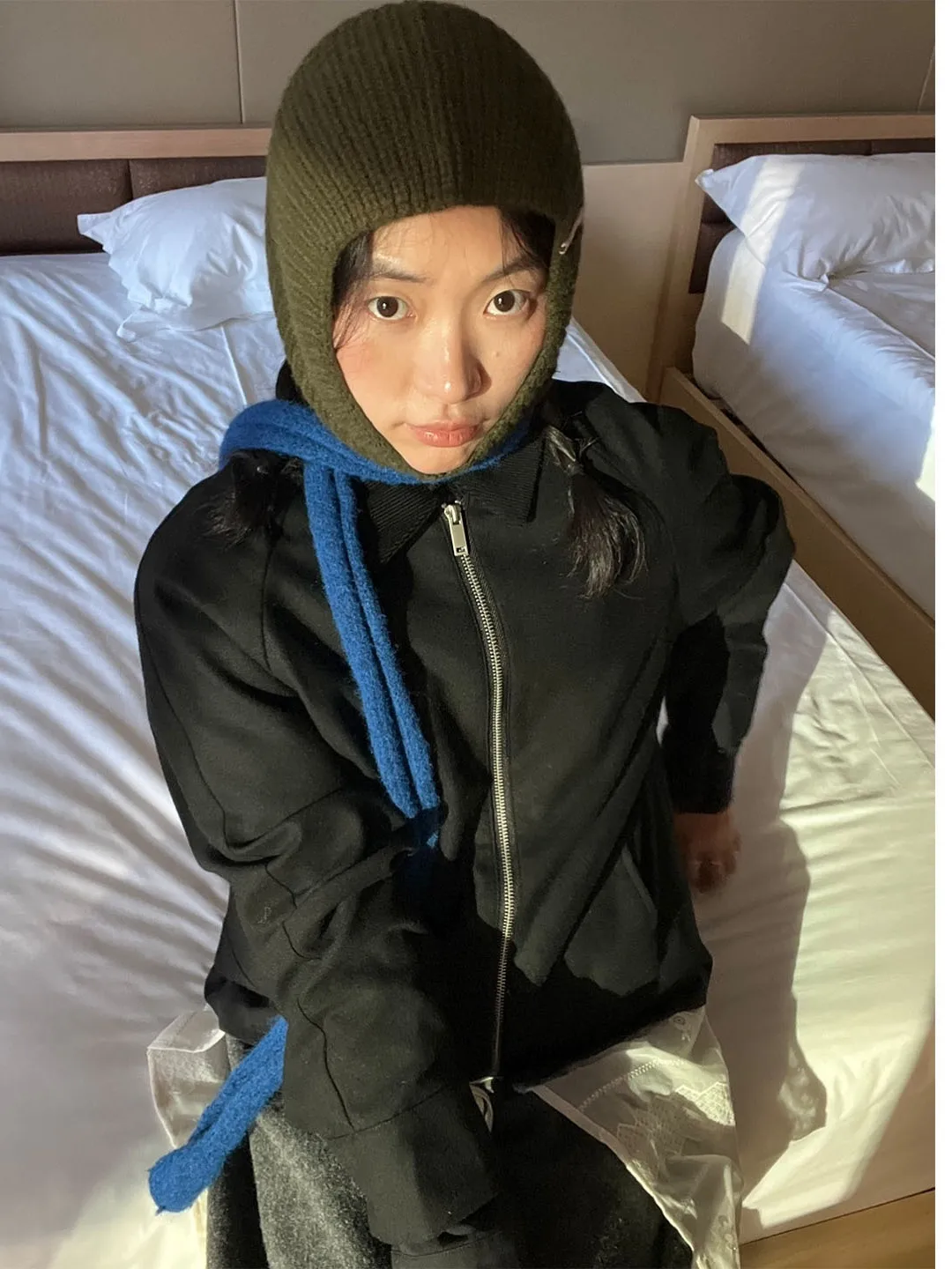 

Ретро-куртка из шерстяной смеси с вельветовым воротником, прямого кроя, на молнии, для весны и осени, молодежная, женская