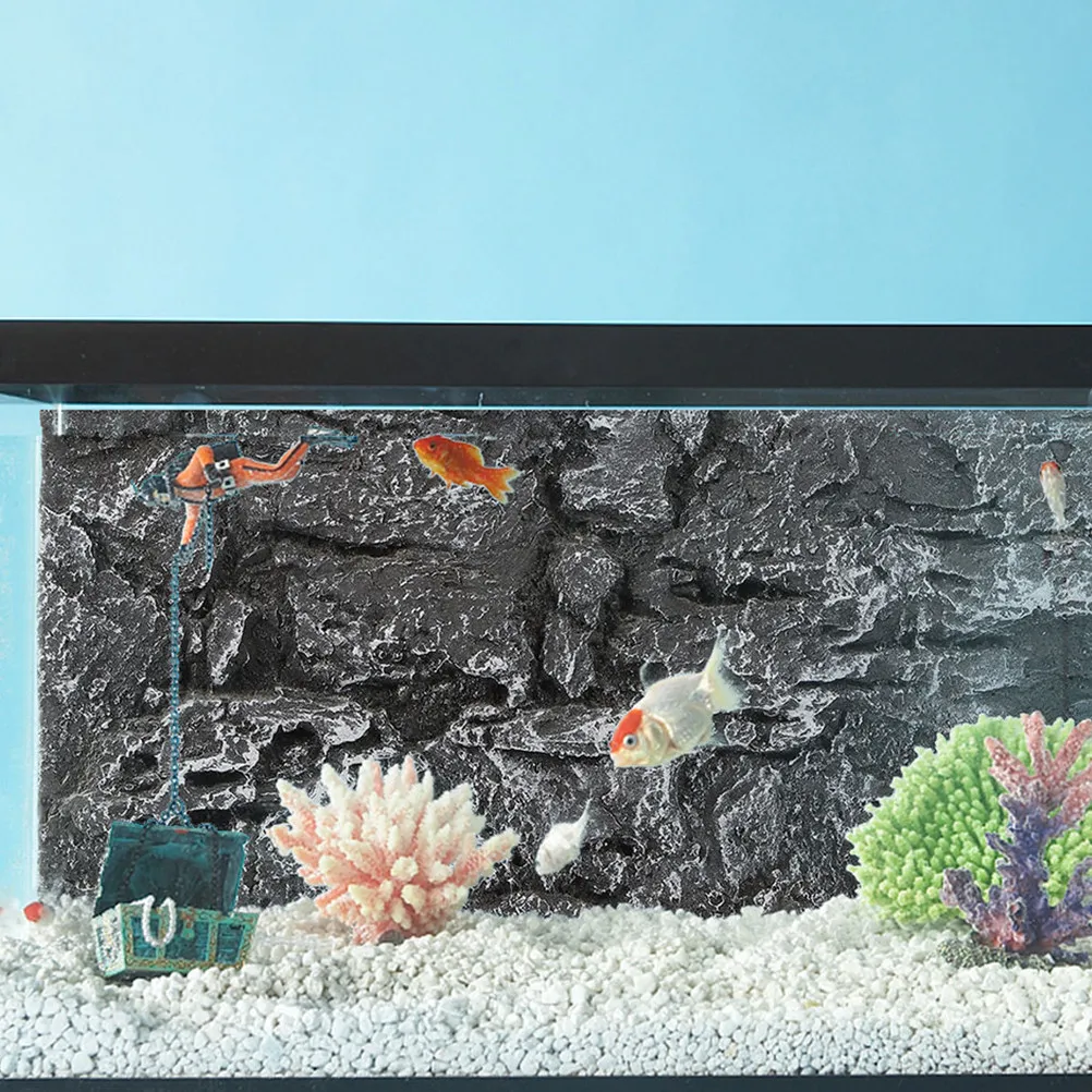 

Rock Decorative Board 3D Aquarium Background for Turtle Tank Reptile Enclosure Realistic Texture Landscape Photography Board