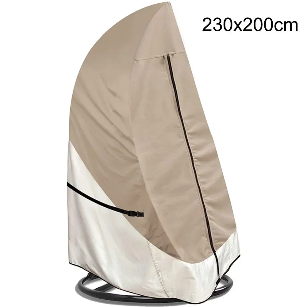 420D Oxford Fabric Waterproof Garden Egg Chair Cover Light Tan And Khaki Outdoor Hanging Chair Rocking Chair Dust Covers